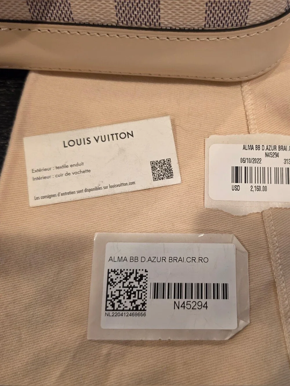 Louis Vuitton Damier Azur Braided Alma BB